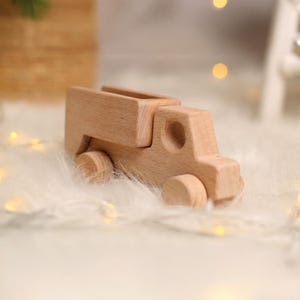 Montessori houten vrachtwagenspeelgoed, educatief zintuiglijk speelgoed voor kinderen, perfect 1e verjaardagscadeau of kraamcadeau