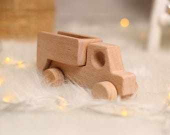 Montessori Wooden Truck Toy: Sensory Educational Gift