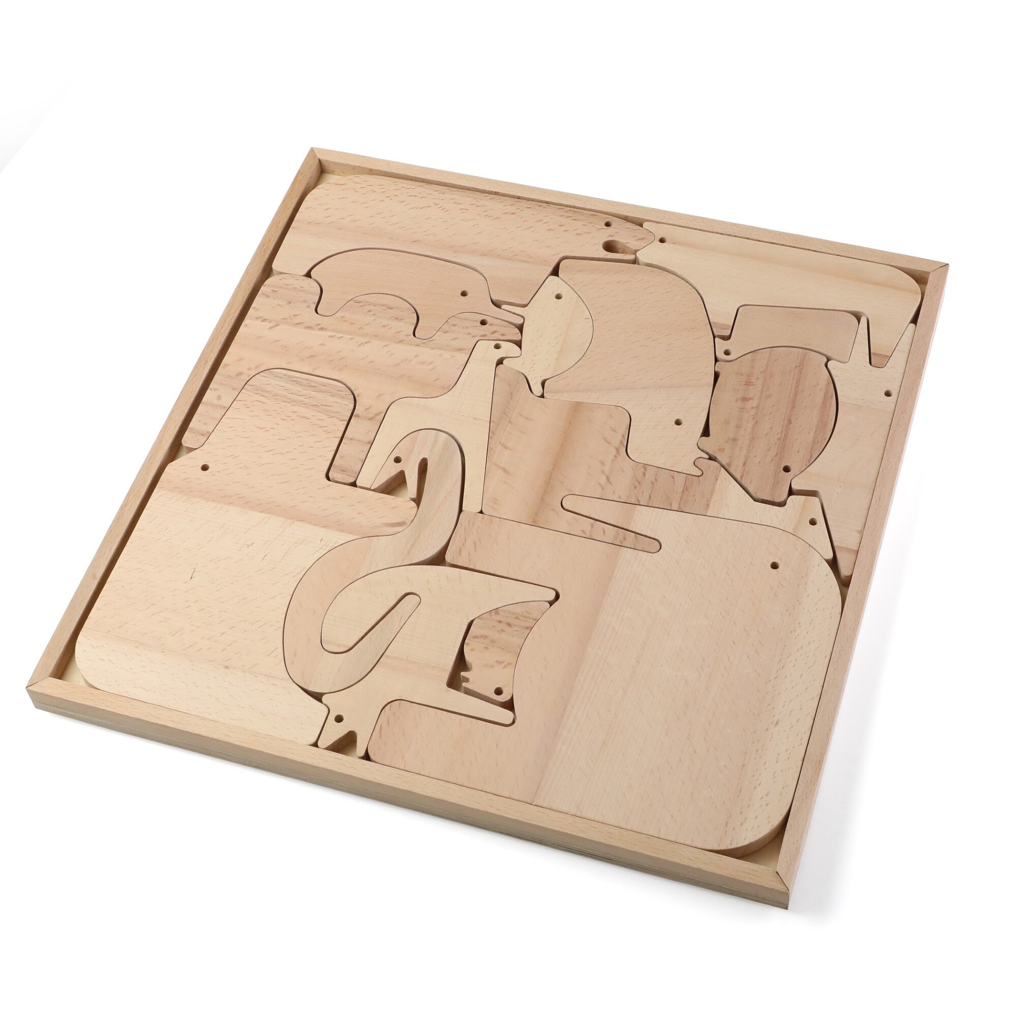 Montessori Wooden Safari Animal Puzzle: Kids Learning Toy - Etsy