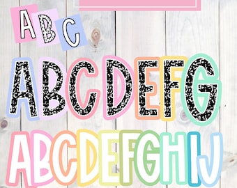 Pretty in Pastel Bulletin Board Letters