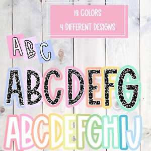 TooCute Crooked Classic Bulletin Board Letters, 4 Inches, 217 Pieces