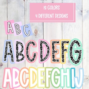 Pretty in Pastel Bulletin Board Letters