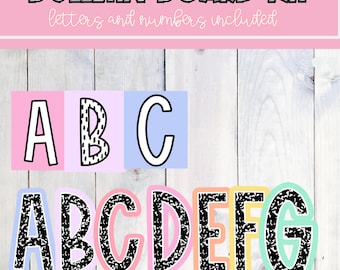 Pretty in Pastel Bulletin Board Letters and Numbers BUNDLE | Pastel Classroom Decor | Alphabet and Number Posters with Punctuation