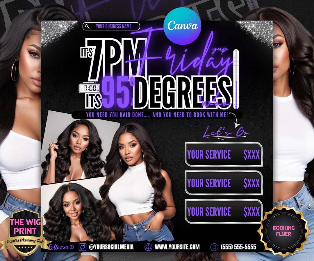 Hair Flyer Its 7pm Friday Its 95 Degrees Hair Promo Hair Stylist Flyer