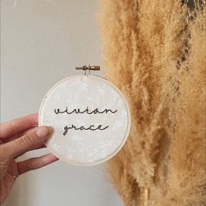 Custom Name Embroidery Hoop, Baby Name Announcement, Wedding Shower Gift, Baby Shower Gift, Mother&#39;s Day Gift