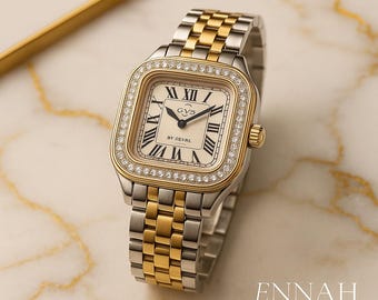 GV2 Bellagio Diamond Bezel Watch Swiss Made Two Tone Women’s Luxury Wristwatch