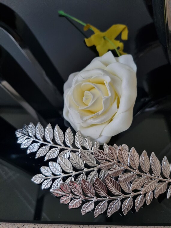 Silver Leaf Dangle Earrings: Botanical Boho State… - image 5