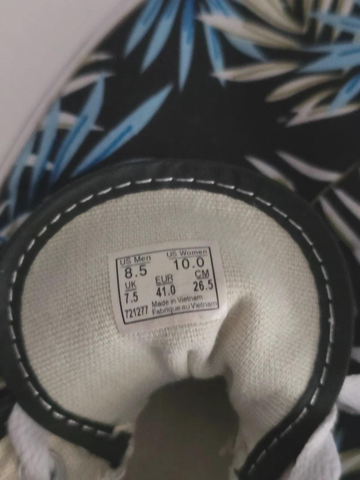 Vans Authentic パームリーフプリント キャンバススニーカー、ユニ 