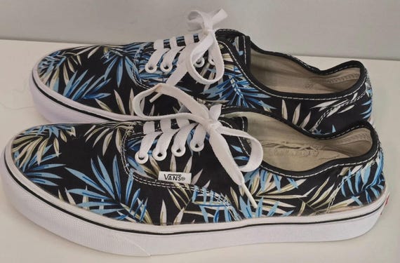 Vans Authentic Palm Leaf Print Canvas Sneakers, Unisex Size UK 7.5