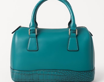 60s後半-70s FrenchVintage bowling bag Vintage Bowling Bag Rocking Retro 60's Gold White & Brown | eBay