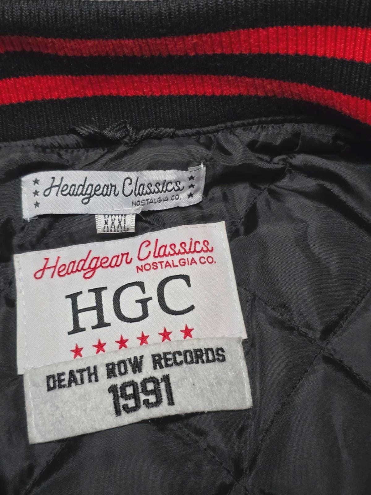 Death Row Records Oversized Men's Varsity Jacket Red Letterman