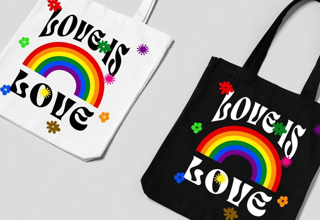 Love is Love Tote Bag Gay Tote Bag Lesbian Tote Bag LGBT Etsy