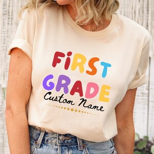 Custom First Grade Teacher Shirt, 1st Grade Personalized Teacher Shirt, First Grade Dream Team Shirt, Custom Back To School Shirt, Hello 1st