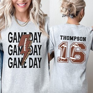 Personalized Football Shirt For Mom, Custom Football Mom Shirt, Personalized Game Day Shirt, Football Mom Tee, Personalized Name and Number