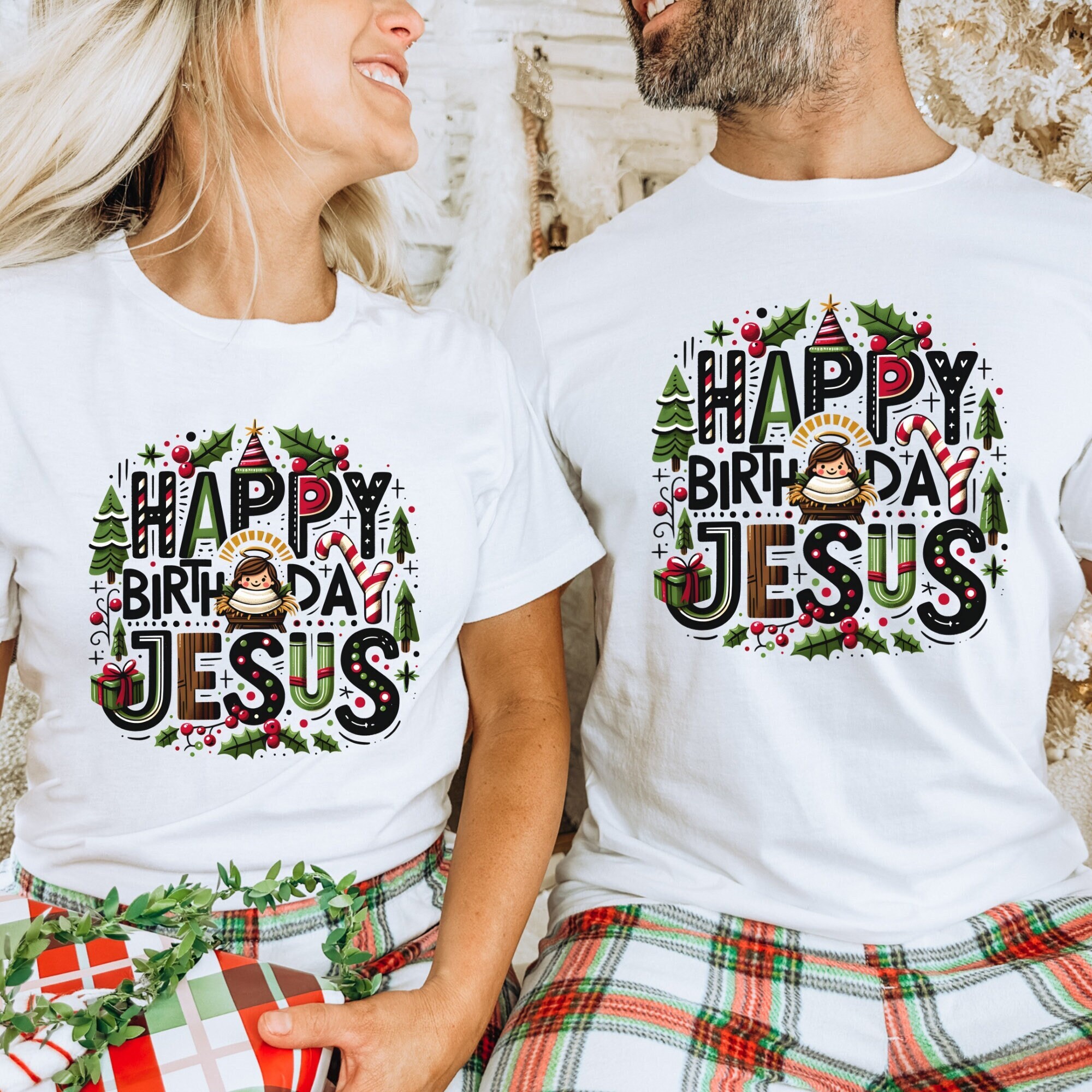 Happy Birthday Jesus Shirt, Christmas Shirts, Unisex Christmas Top, Christmas Nativity Shirt