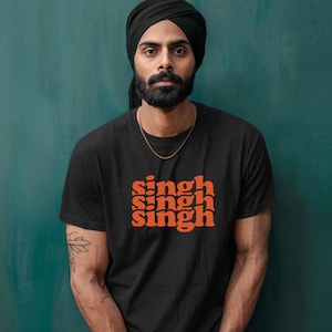Singh Tshirt, Punjabi Shirt, Sikh Shirt, Singh Shirt, Desi Apparel, Punjabi Gift for Him, Panjabi For Man, Sikh Gift