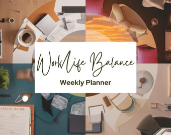 Work Life Balance Weekly Planner