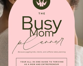 Busy Mom Organizer | Daily Weekly Monthly Planner | Printable Digital Planner for Moms | Budget Planner for Mothers | work from home