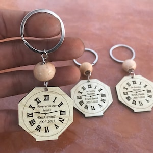 Personalized Wooden Celebration Of Life Favor multiple pcs set ,Funeral Favors Keychain, Memorial Favors For Guests, In Loving Memory Favor