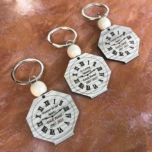 Funeral Favors Keychain personalized Wooden Celebration Of Life Favor multiple pcs set ,Memorial Favors For Guests, In Loving Memory Favor