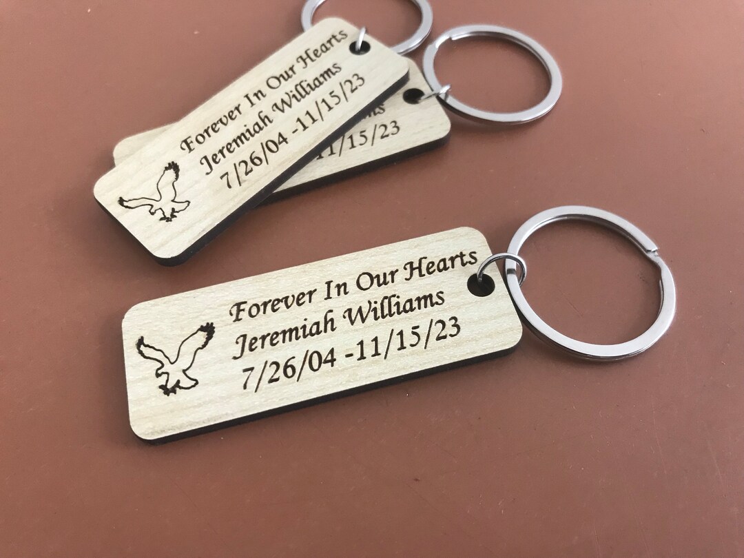 Personalized Funeral Gift, Unique Funeral Favors for Guests,funeral Keychain, Memorial Service