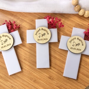 Personalized Baptism favors Cross Magnet Bulk Bautizo favors Girl Christening Favors For Guests First Communion Handmade Baptism Favors