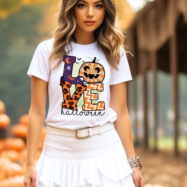 Playera Love Halloween, Playera con calabaza.