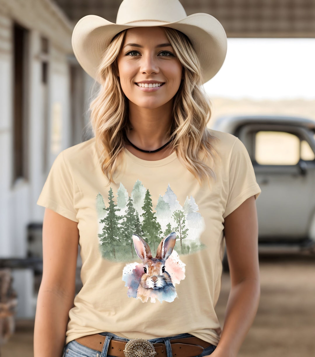 Playera Con Conejo Playera Naturaleza Playera Amantes De Conejos Playera Del Campo Etsy