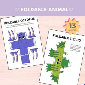 Fold & Play: DIY Animal Instant Printables for Kids Craft Fun