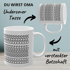 Tazza con messaggio nascosto - Diventerai nonna - annuncia la gravidanza