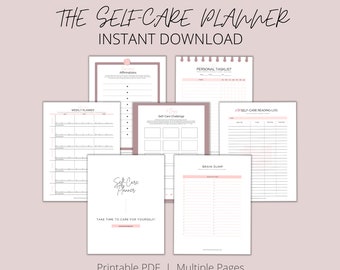 Self Care Planner, Self Care Journal, Self Love Journal, Self Love Planner, Wellness Planner, Self Care Templates, Self Care Worksheets