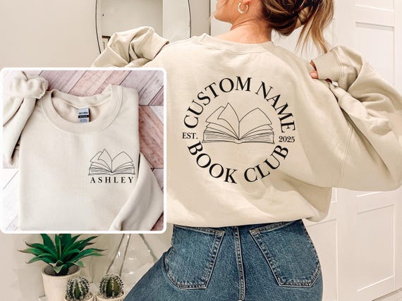 Custom Book Club Sweatshirt, Custom Book Club Shirt, Personalized Book Club Gifts, Personalized Bookclub, Bookish Sweatshirt, Bookworm Shirt