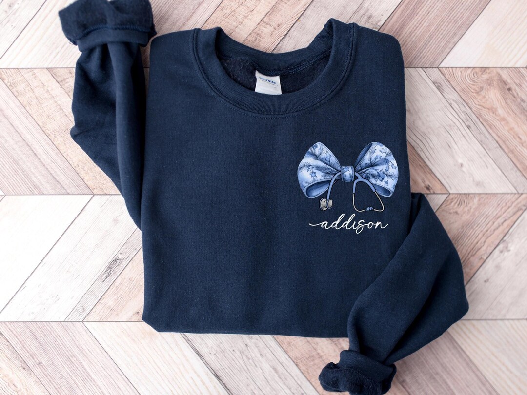 Handmade Nurse Bow Sweatshirt