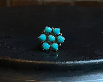 ヴィンテージマーク付き925スターリングシルバーメキシコターコイズ 