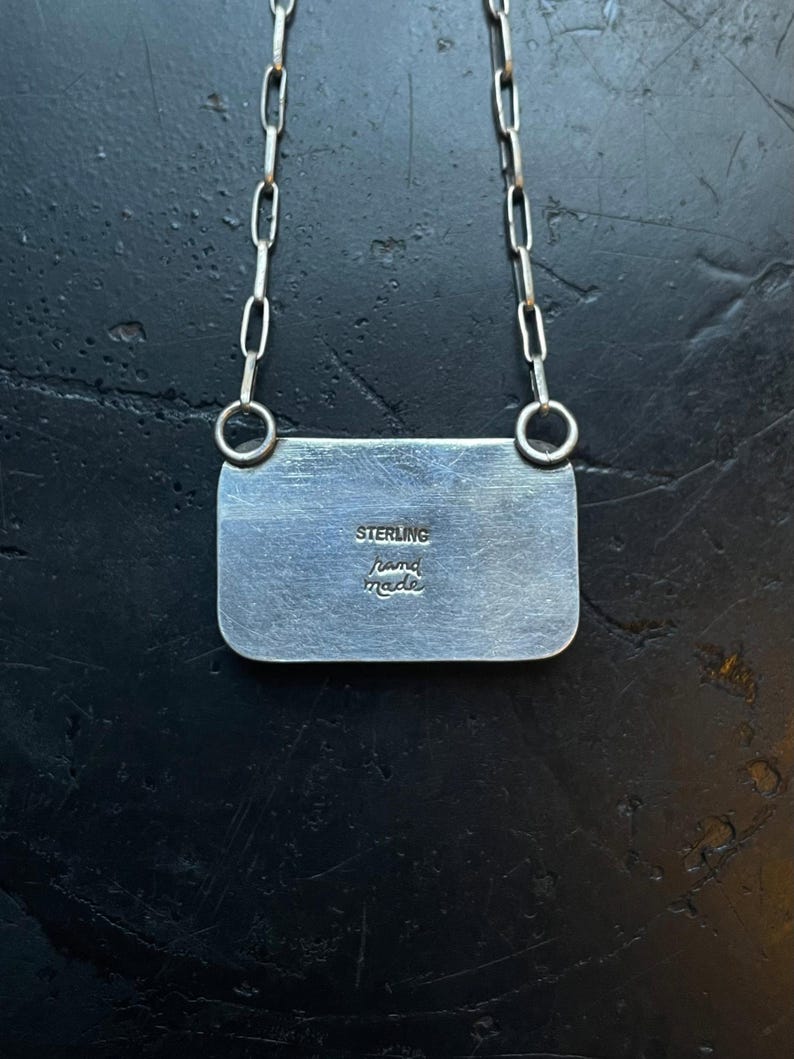 Kingman Turquoise Cluster Bar Necklace | 925 Sterling Silver E612 - Etsy