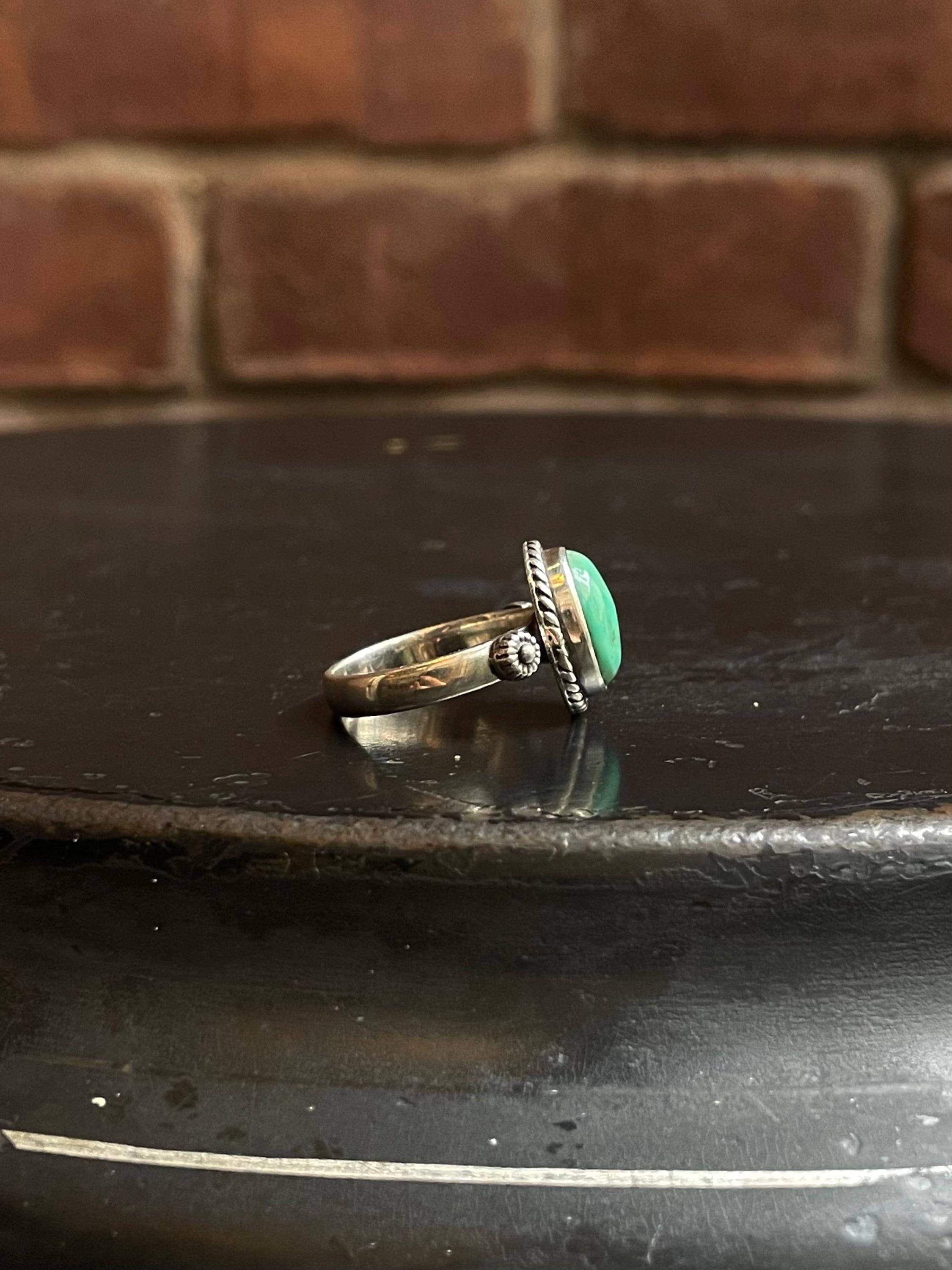 Kingman Turquoise Ring Size 8 | 925 Sterling Silver E728 - Etsy