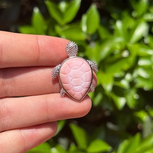 Pink Conch Turtle Pendant | Sterling Silver A245