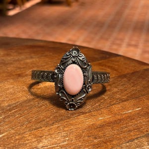 Roze conch-manchetarmband | 925 sterlingzilver A568