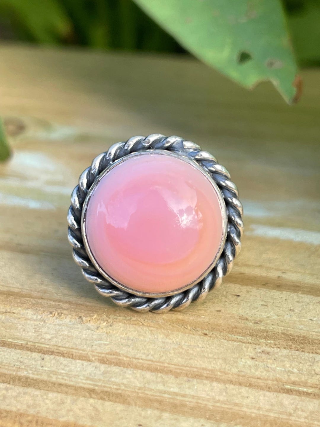 Pink Conch Ring Circular Rope Design Sterling Silver SIZE 6 G36 - Etsy