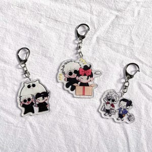 JJK Gojo Geto Keychain, Clip Keychain, Bag and Electronics accessory, for gifting