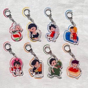 Haikyuu keychain, Clip Keychain, Airpod Case Charm, and Bagcharm, for gifting