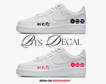 Calcomanía para zapatillas BTS Arirang, Merchandising para fans de la gira mundial 2026, Calcomanía Kpop, Calcomanía para zapatos BTS, Calcomanía termoadhesiva BTS, Calcomanía impermeable para zapatillas