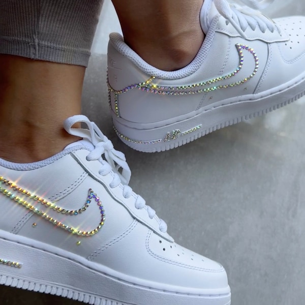 Authentic Air Force 1 Custom Blinged out, Wedding Sneaker, Birthday Gift for her, Gift for daughter Nike sneaker, AF1, Mother's Day Gift
