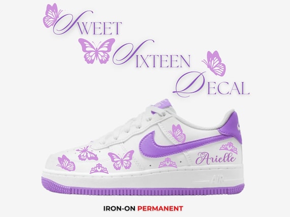 Original Sweet Sixteen Custom Shoe Decal, Sixteen Birthday Gift, Personalized Quinceañera, Decal for Sneakers, Sweet 15 Shoes, Mis 15 años