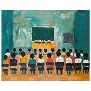 Kinder Kunst, schwarze Freude, Klassenzimmer, männliches Dekor, Volksmalerei, Kinder Kunst, Schulanfang, Kinderkunst, schwarze Kunstdrucke