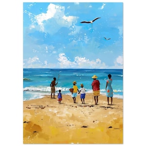 Freedom, Black Artist Prints, Black History, African American Art, Black Beaches, Water, Swimming, Afro Art, Folk Painting, Water Color