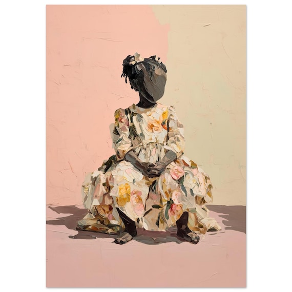 Nursery Art, Black Kids Art, Baby Decor, Moody Artwork, Flower Art, Pastel, Black Portraits, Interior Design, Girls Decor, Kids Room