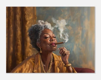 African American Art, Black Art Prints, Cigar Prints, Black Family, Black Woman Art, Cigar Bar, Mature Art, Vintage Art, Black Portraits