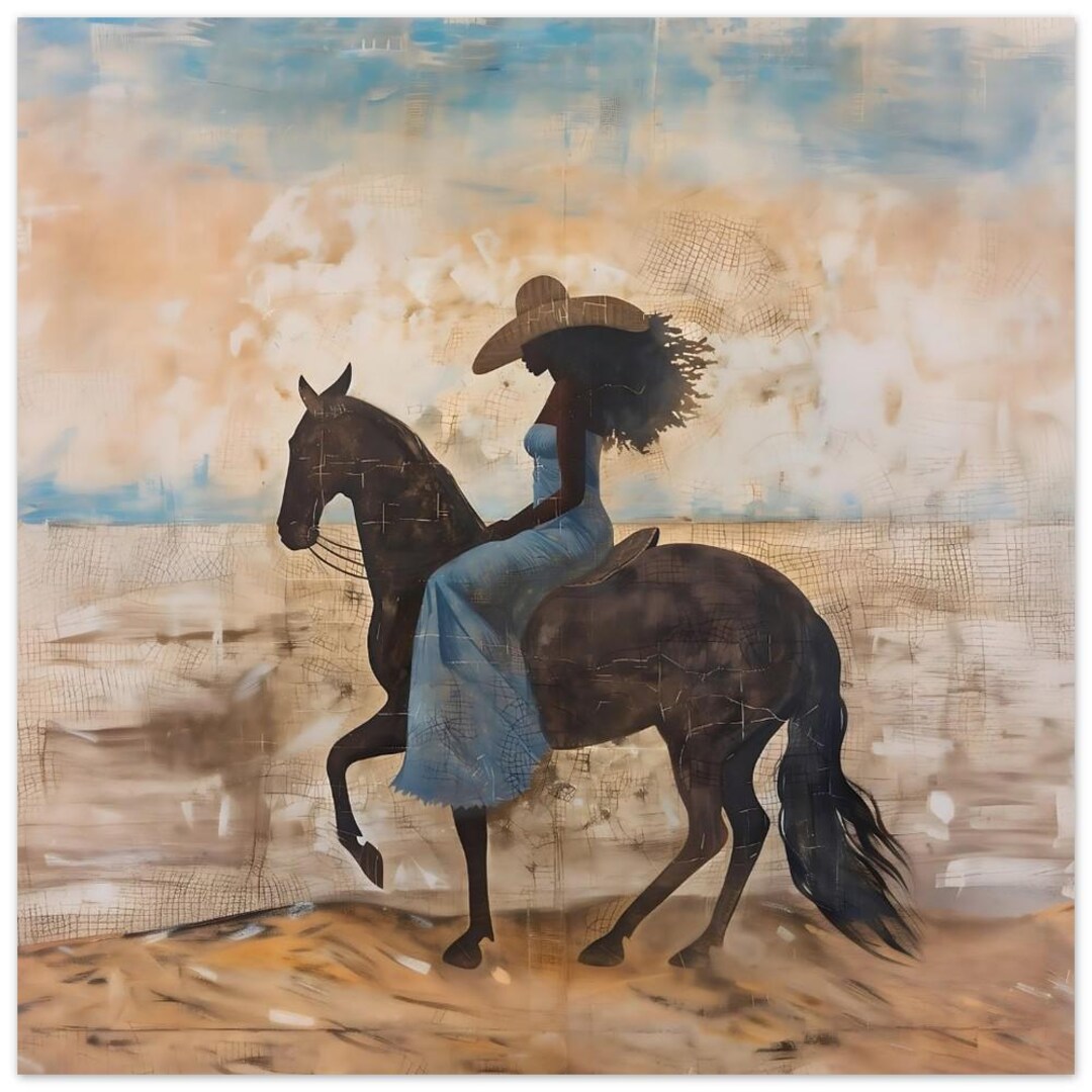 African American Art, Black Woman Art, Horse Rider, Horse Art, Modern ...