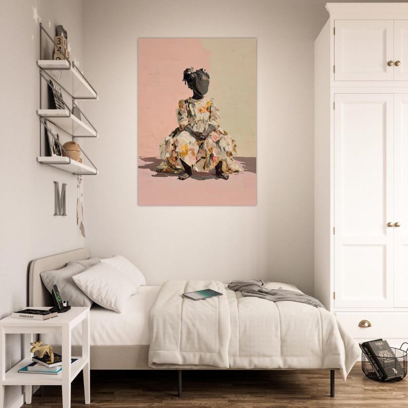 Arte infantil, Arte infantil en blanco y negro, Decoración para bebés, Arte con ambiente, Arte floral, Pastel, Retratos en blanco y negro, Diseño de interiores, Decoración para niñas, Habitación infantil imagen 6